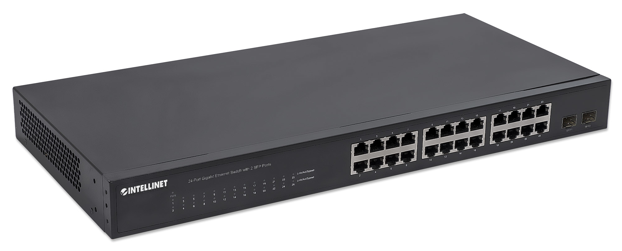 Intellinet 24-Port Gigabit Ethernet Switch with 2 SFP Ports – image 2