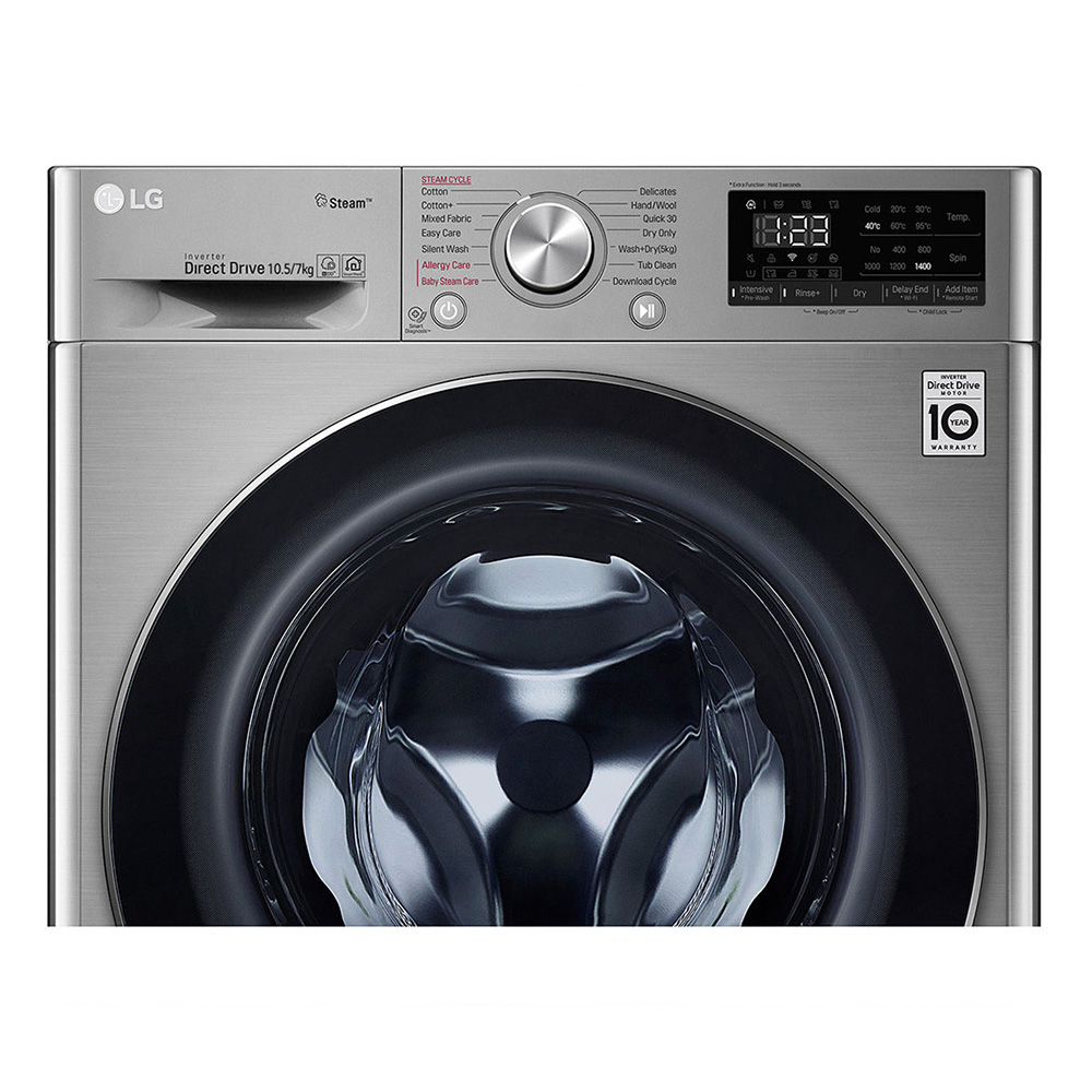 LG F4V5RGP2T washer dryer Freestanding Front-load Stainless steel – image 6