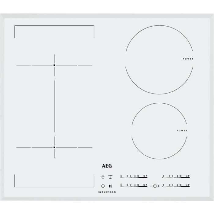 AEG HKL65416FW White Built-in Zone induction hob 4 zone(s)