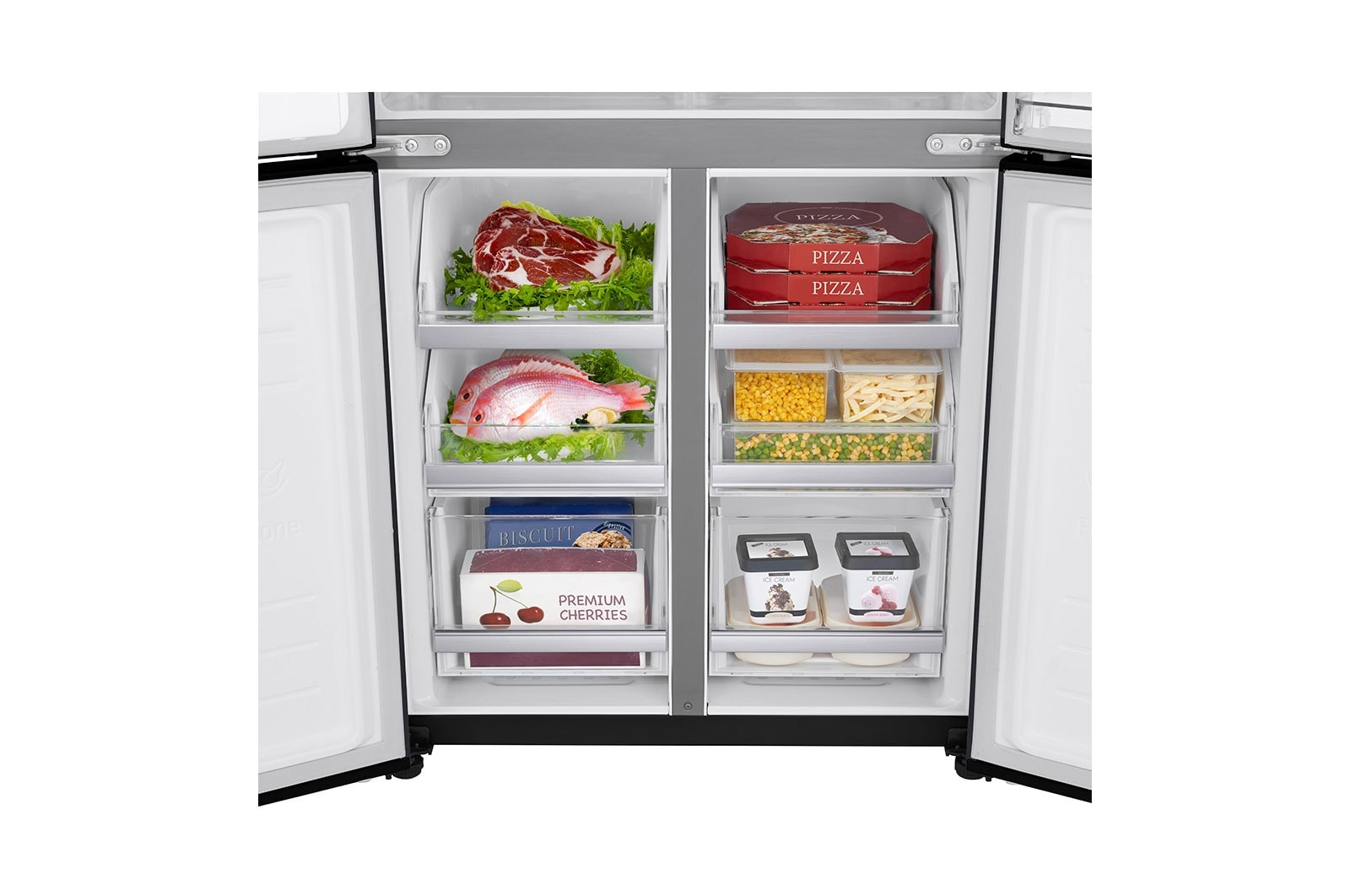 LG InstaView GMQ844MC5E side-by-side refrigerator Freestanding – image 9