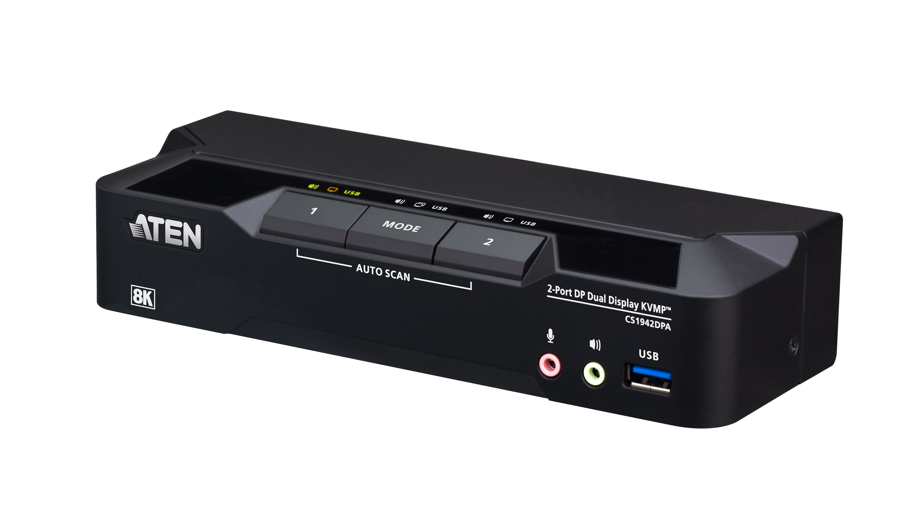 Aten CS1942DPA 2-Port USB 3.0 8K DisplayPort Dual-Display KVMP Switch