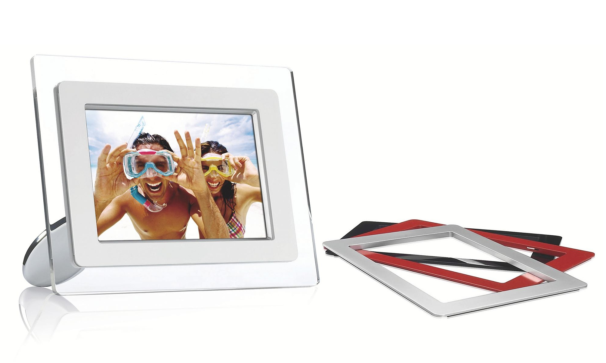 Philips 7FF2M4/78 digital photo frame Black, Red, Silver
