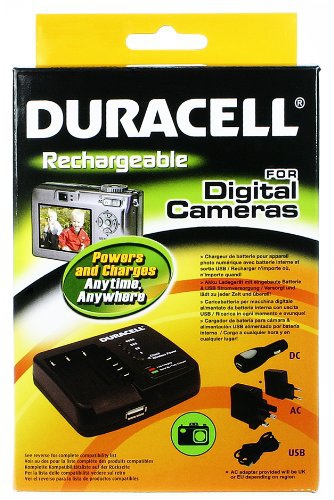 Duracell Camera Battery Charger w/ USB Charger
