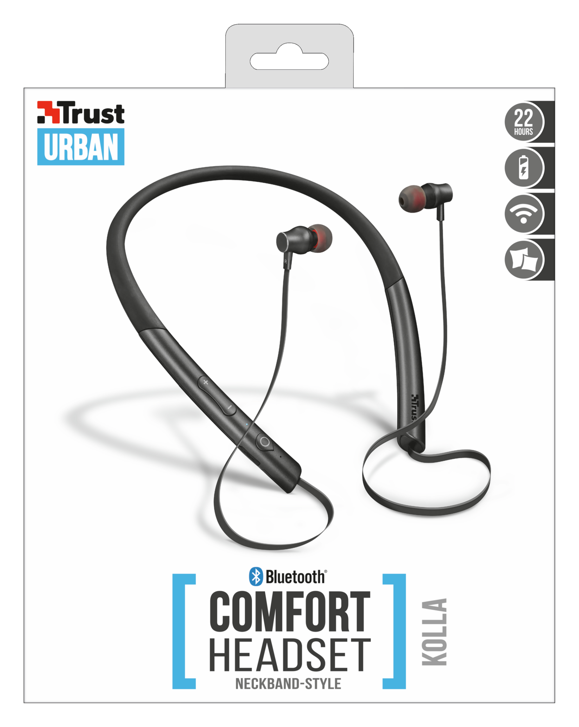 Trust Kolla Headset Wireless In-ear, Neck-band Music Bluetooth Black – image 5