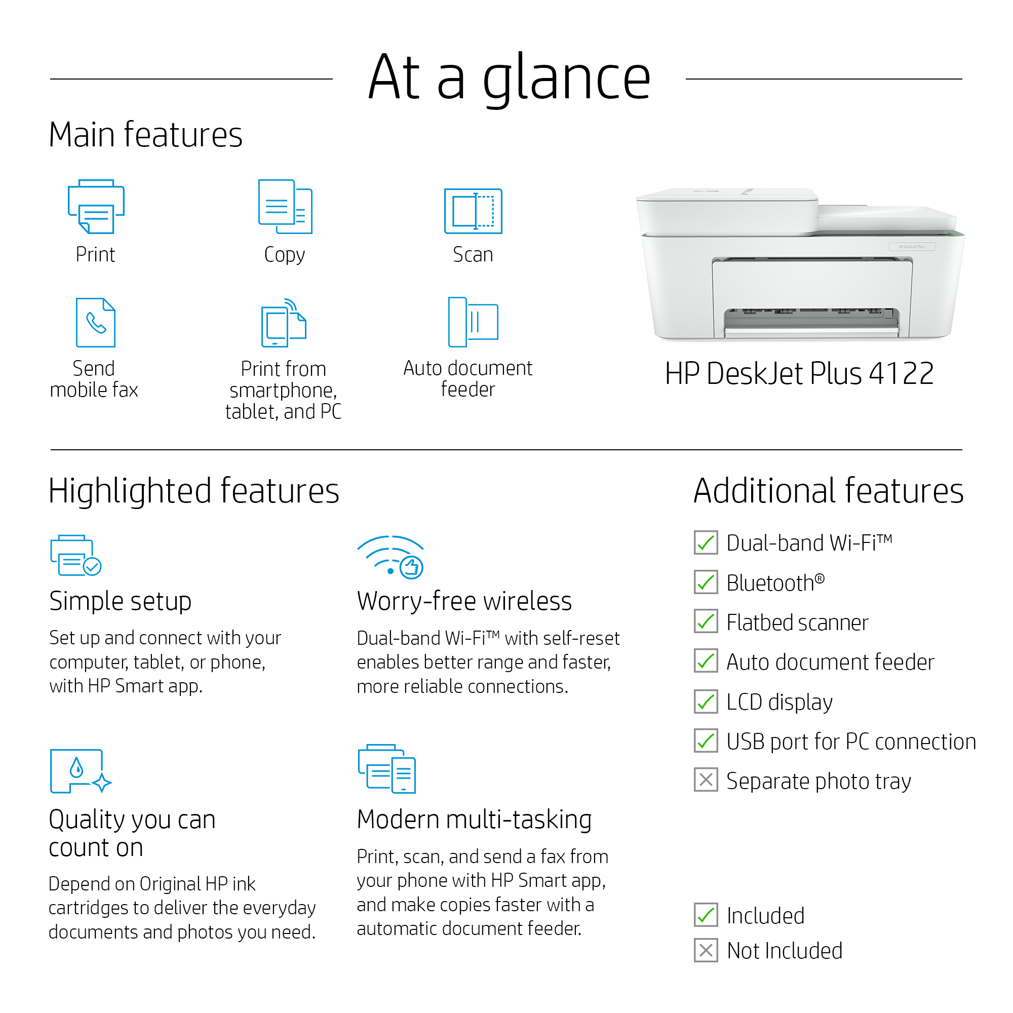HP DeskJet Plus 4122 All-in-One Printer – image 4