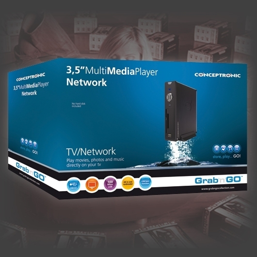 Conceptronic 3,5” MultiMediaPlayer w/ Network, 500GB – image 3