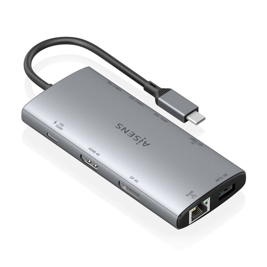 AISENS ASUC-10P050-GR laptop dock/port replicator Wired USB 3.2 Gen 1 (3.1 Gen 1) Type-C Grey – image 2