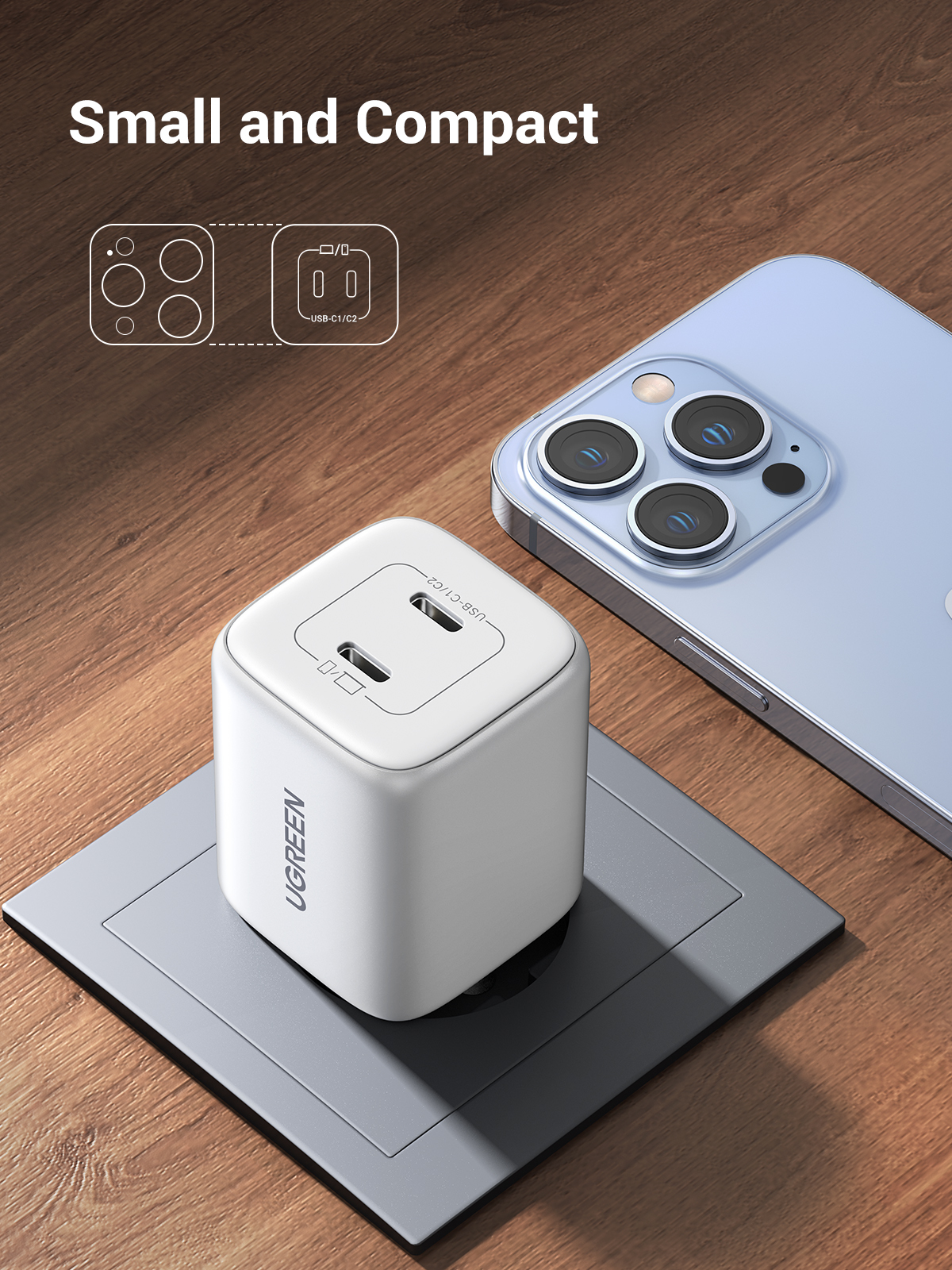 Ugreen 15327 mobile device charger Universal White AC Fast charging Indoor – image 8
