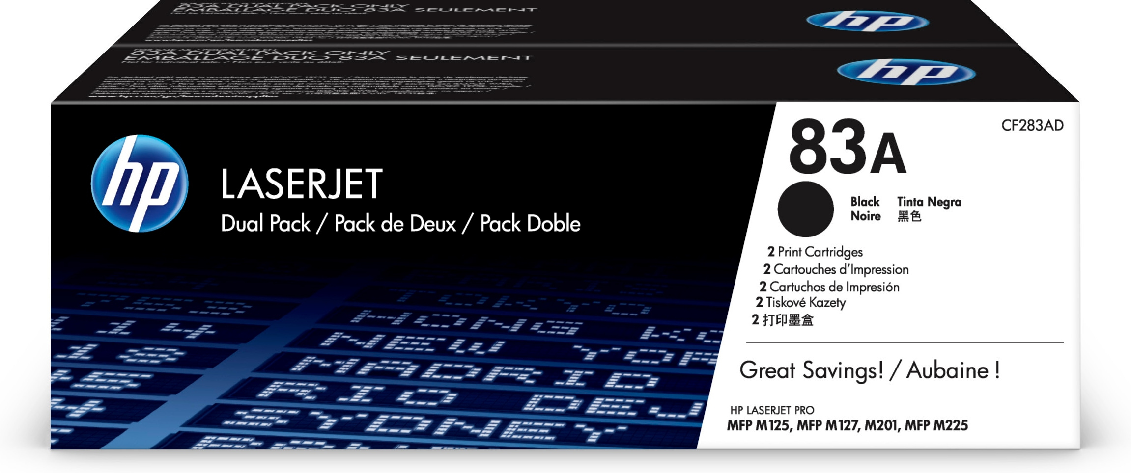 Toner hp 83a laserjet negro dual pack