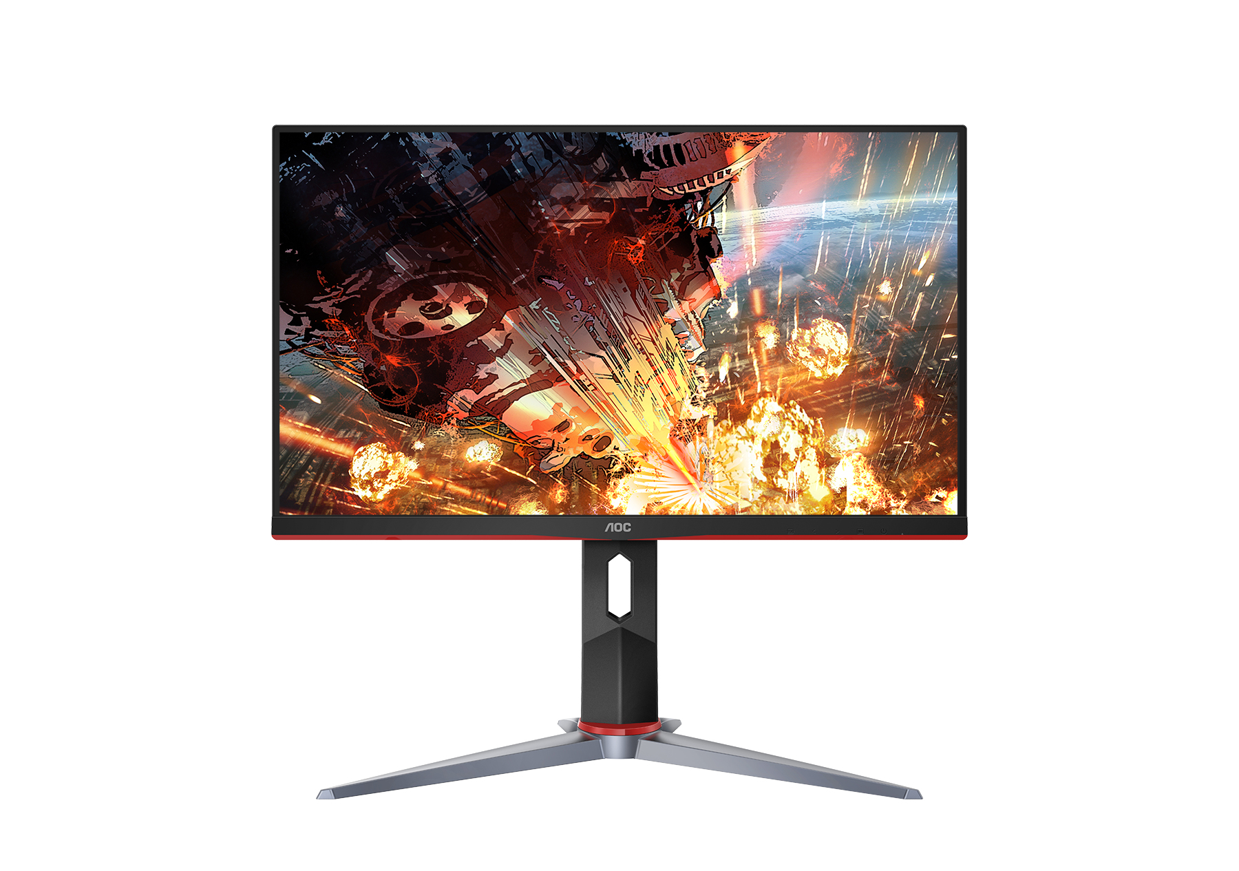 AOC G2 24G2 computer monitor 61 cm (24″) 1920 x 1080 pixels Full HD LCD Black, Red image 6