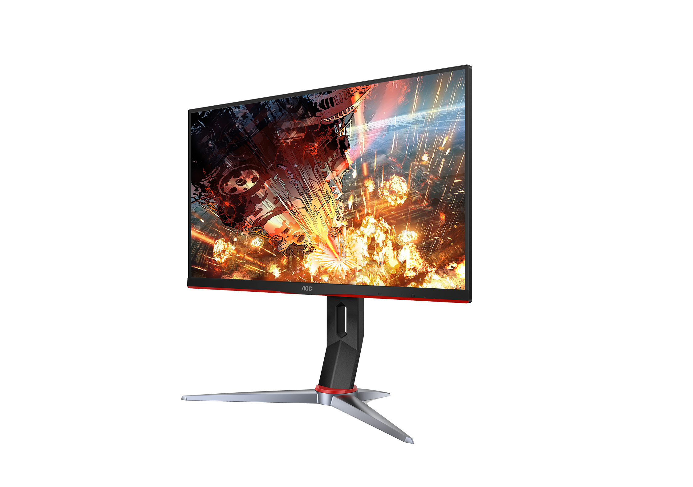 AOC G2 24G2 computer monitor 61 cm (24″) 1920 x 1080 pixels Full HD LCD Black, Red image 2