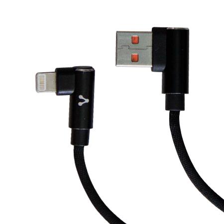 CABLE VORAGO CAB-306 USB A LIGHTNING 2.4A 90 GRADOS NEGRO UPC 7502266677758 - CAB-306