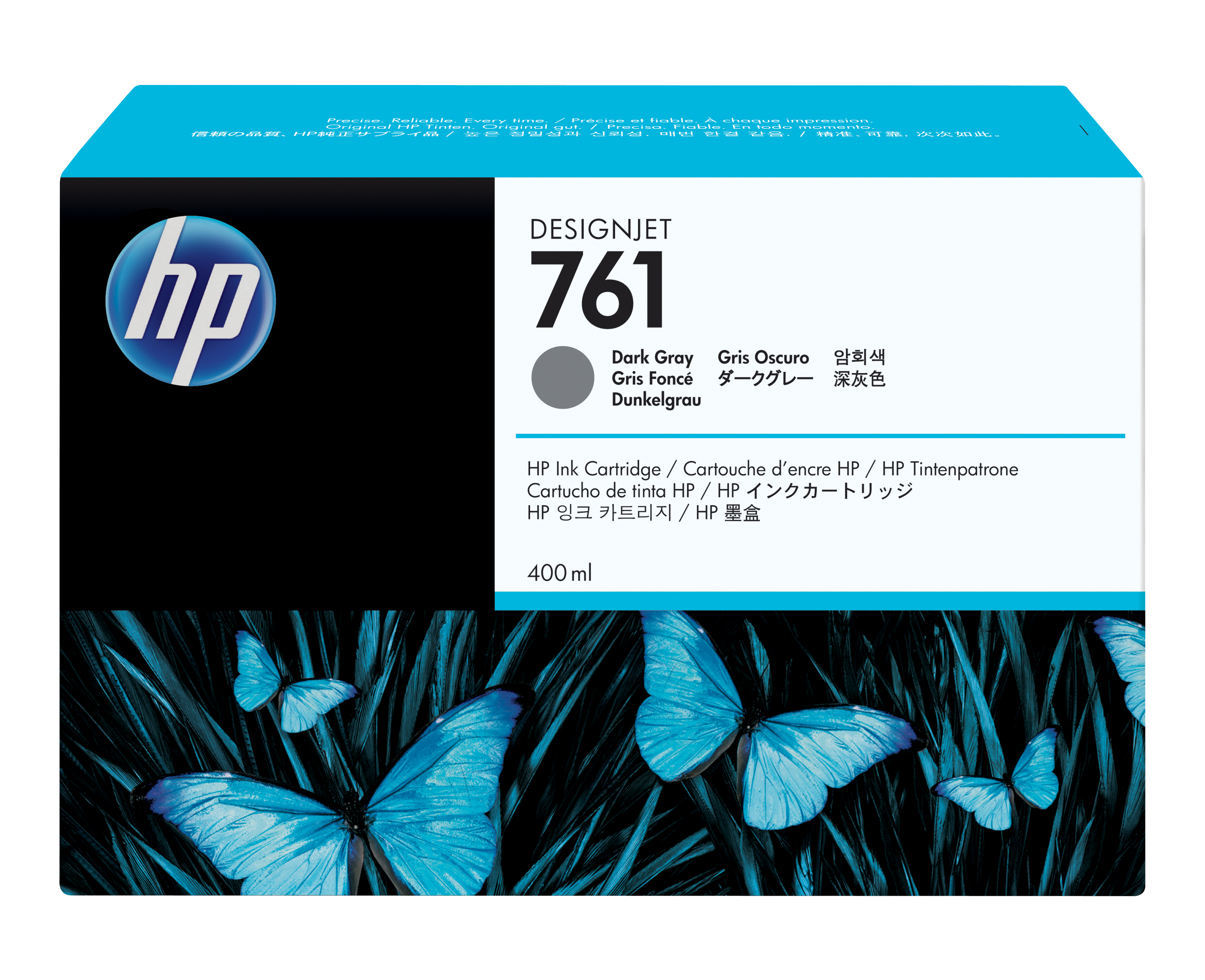 Tinta hp lf 761 gris oscuro t7100 designjet 400ml