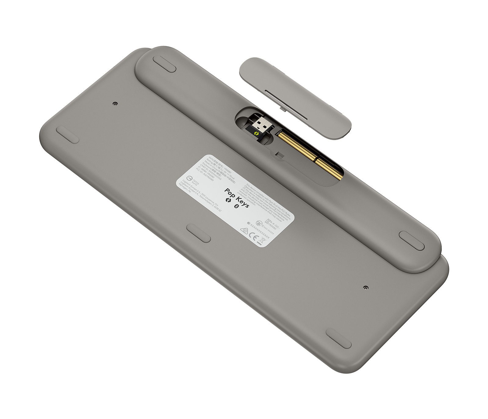 Teclado Logitech Pop Keys - Inalámbrico - Bluetooth - Inglés - Multimedia - Gris - 920-011518 Teclado Logitech Pop Keys - Inalámbrico - Bluetooth - Inglés - Multimedia - Gris - 920-011518