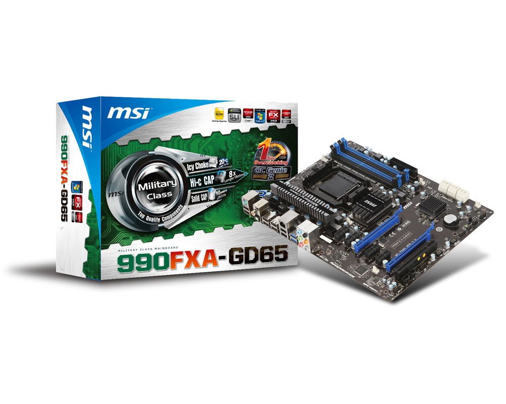 MSI 990FXA-GD65 AMD 990FX Socket AM3 ATX – image 1