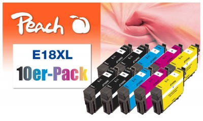 Peach PI200-715 ink cartridge 10 pc(s) Compatible High (XL) Yield Black, Cyan, Magenta, Yellow