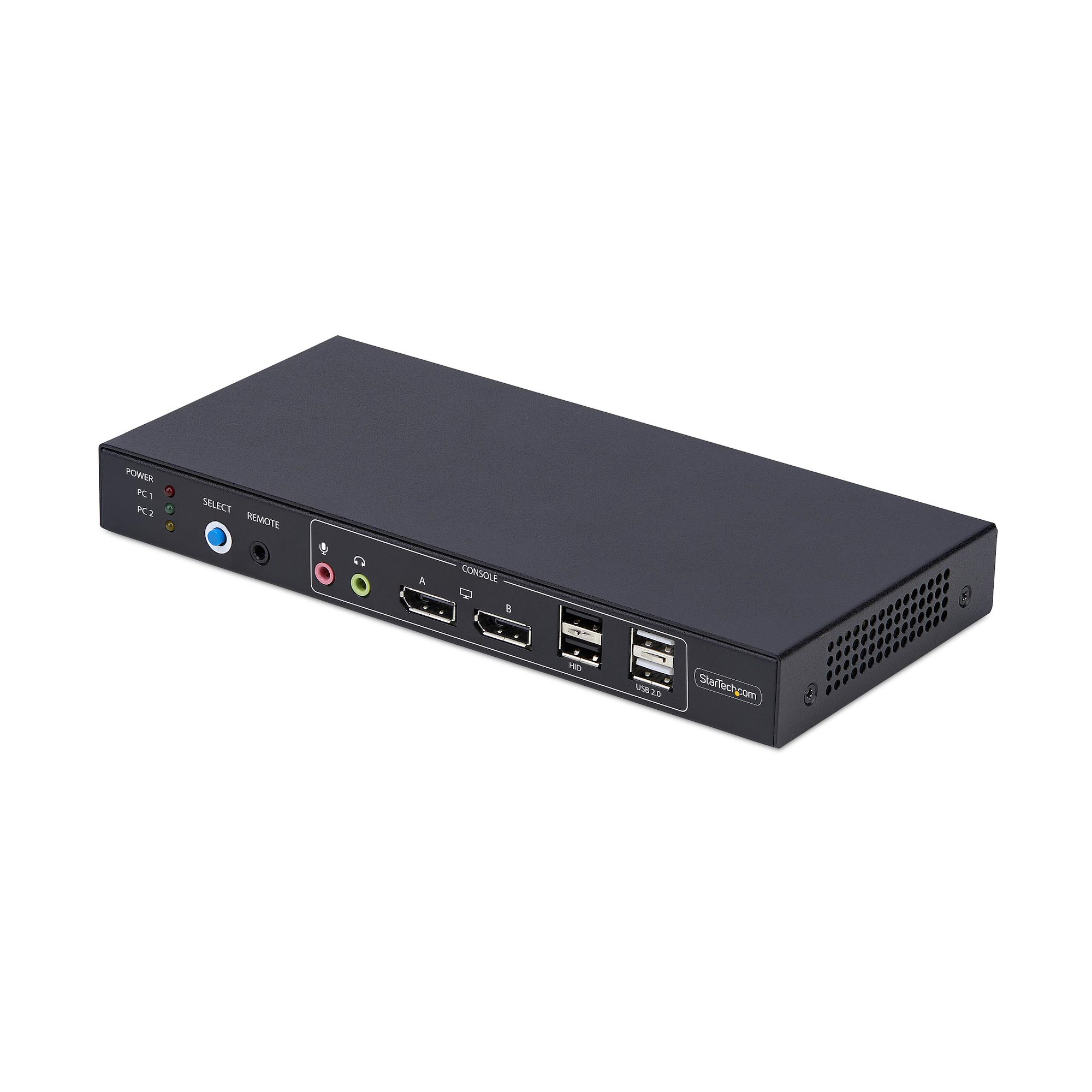 StarTech.com Switch KVM DisplayPort a doppio monitor a 2 porte con matrice video Dual View, 4K 60 Hz, 4x USB, commutazione con