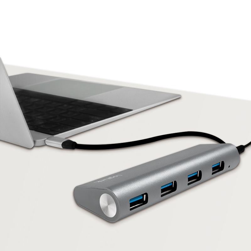 LogiLink UA0309 interface hub USB 3.2 Gen 1 (3.1 Gen 1) Type-C 5000 Mbit/s Grey – image 4