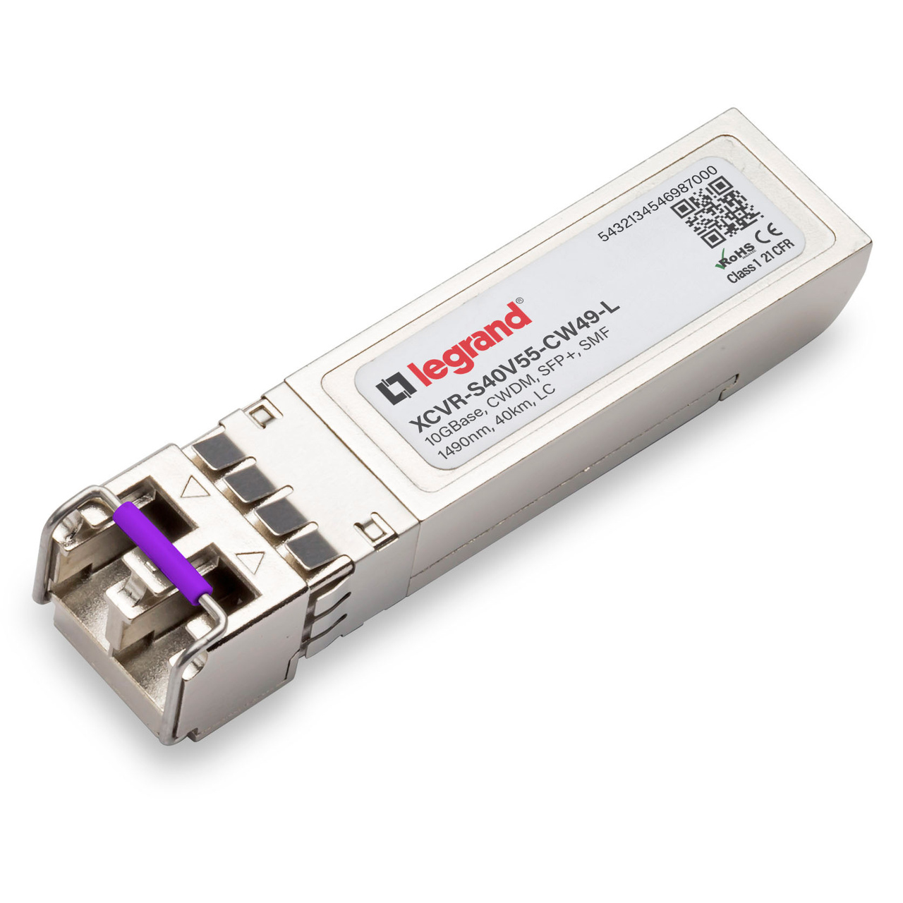 Legrand XCVR-S40V55-CW49-L network transceiver module Fiber optic 10000 Mbit/s SFP+ 1490 nm