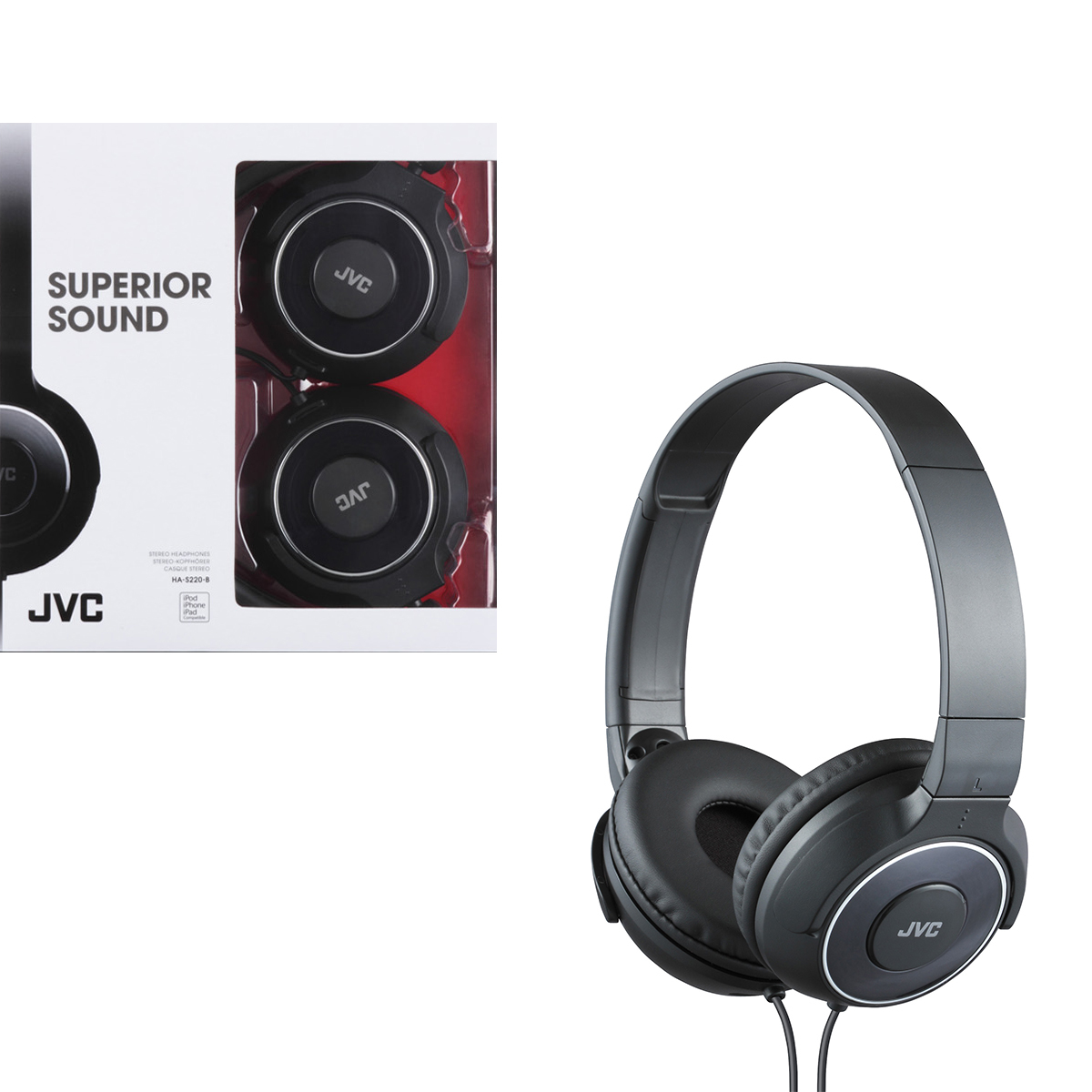 JVC HA-S220-B-E Headset Wired Head-band Music Black – image 2