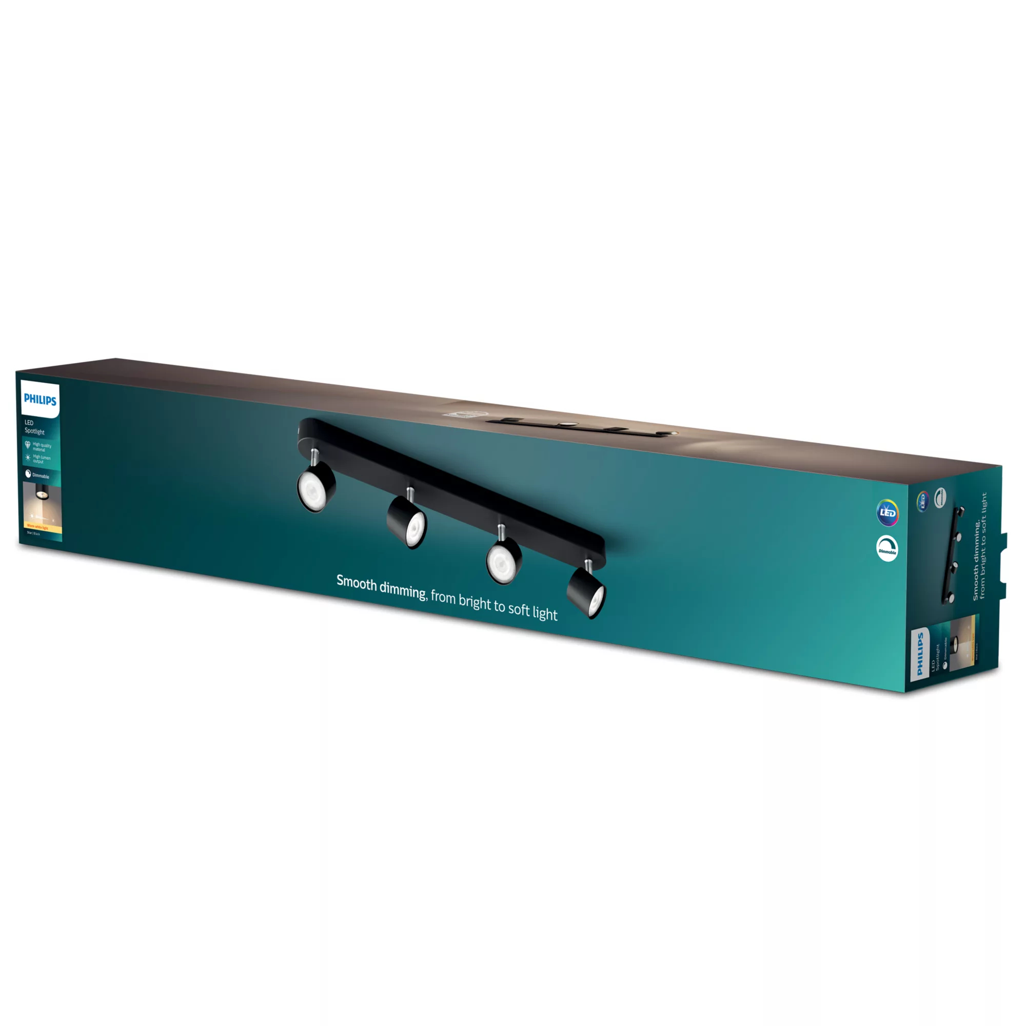 Resim Philips Star 18W Tavan/Duvar Spotu, Siyah