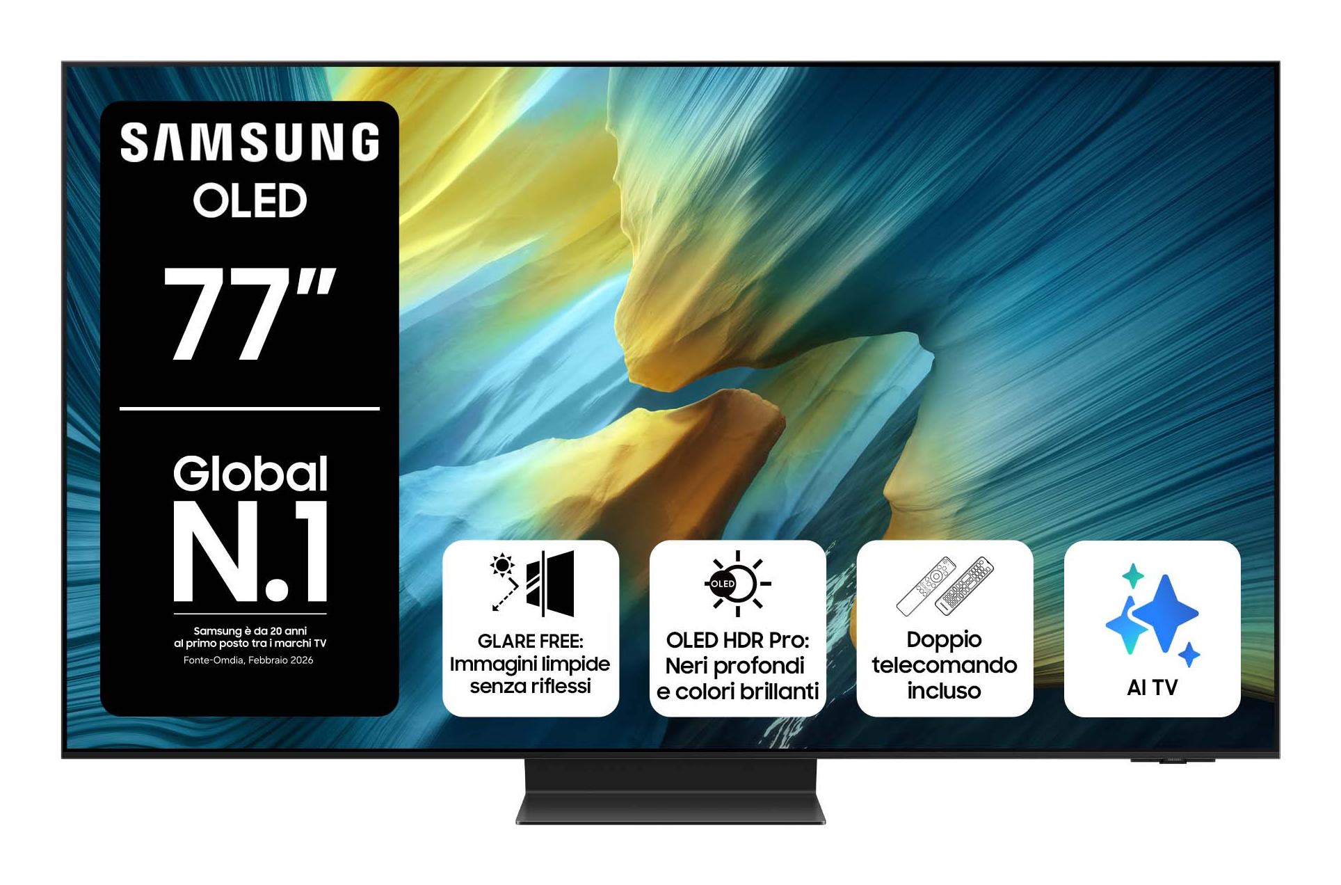 Samsung QE77S95FATXZT TV 195,6 cm (77 ) 4K Ultra HD Smart TV Wifi Noir Neuf — photo 1