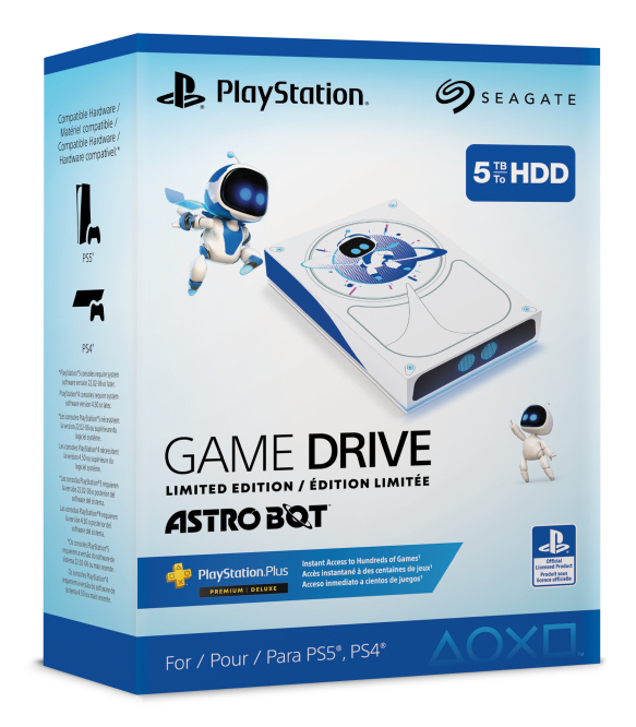 Seagate Game Drive Astro Bot external hard drive 5 TB 2.0/3.2 Gen 1 (3.1 Gen 1) White, Blue image 10