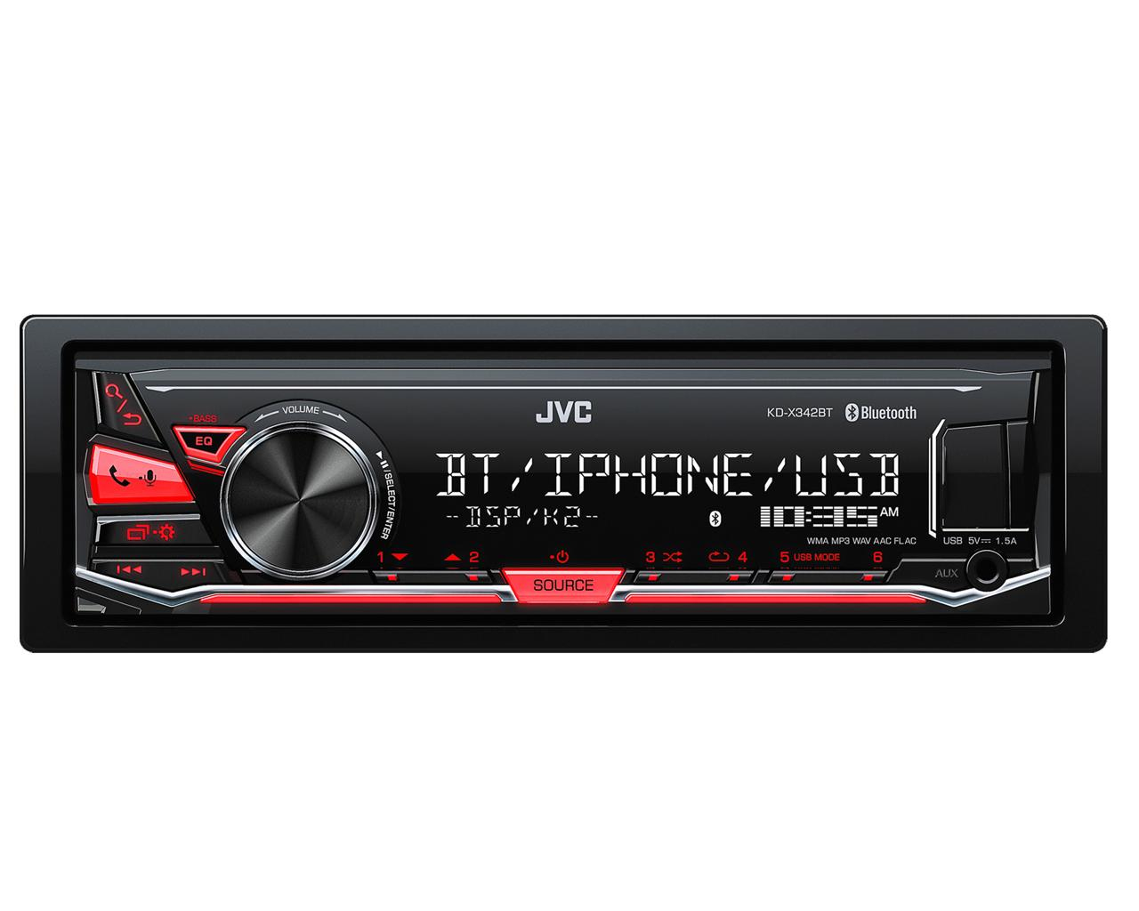 JVC KD-X342BT car media receiver Black Bluetooth – image 1