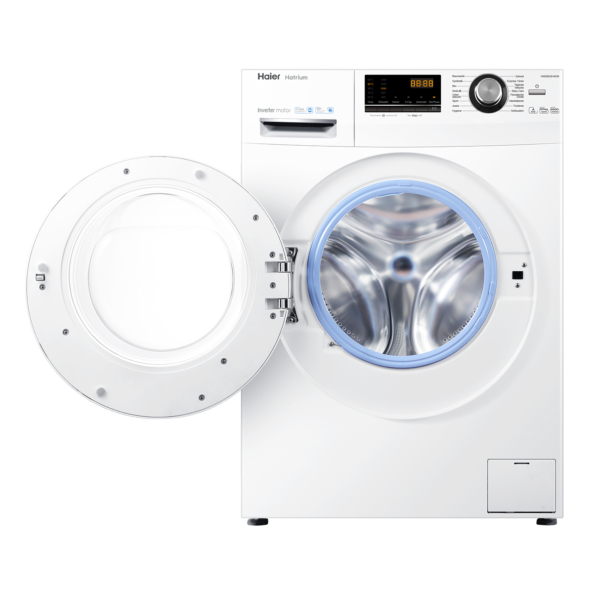 Haier HWD80-B14636 washer dryer Freestanding Front-load White – image 2