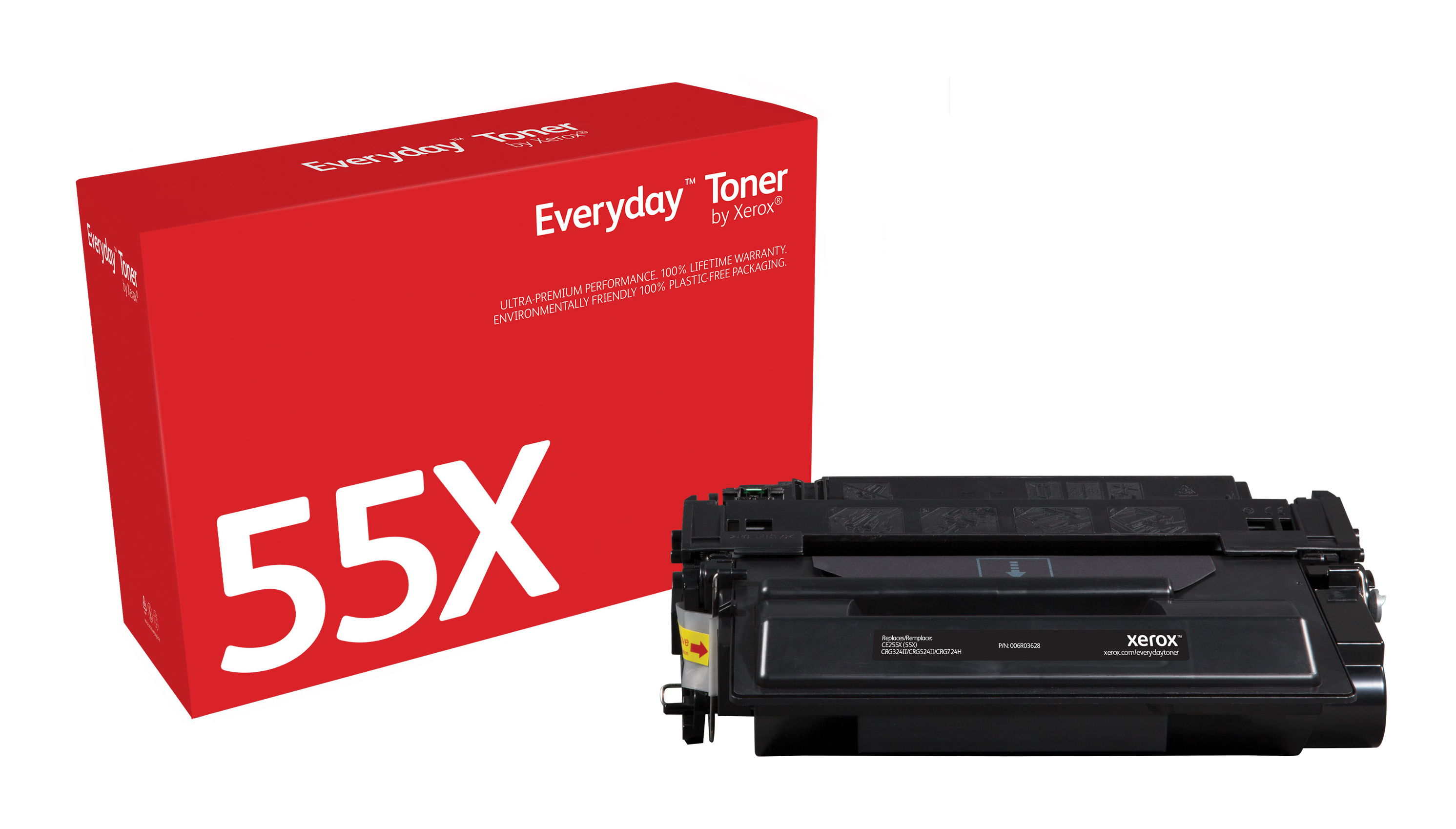 Everyday Svart Toner, HP CE255X/ CRG-324II motsvarande produkt från Xerox, 12500 sidor - (006R03628)