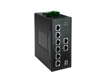 LevelOne 8-Port L2 Managed Gigabit Industrial Switch, DIN-Rail, -40°C to 75°C