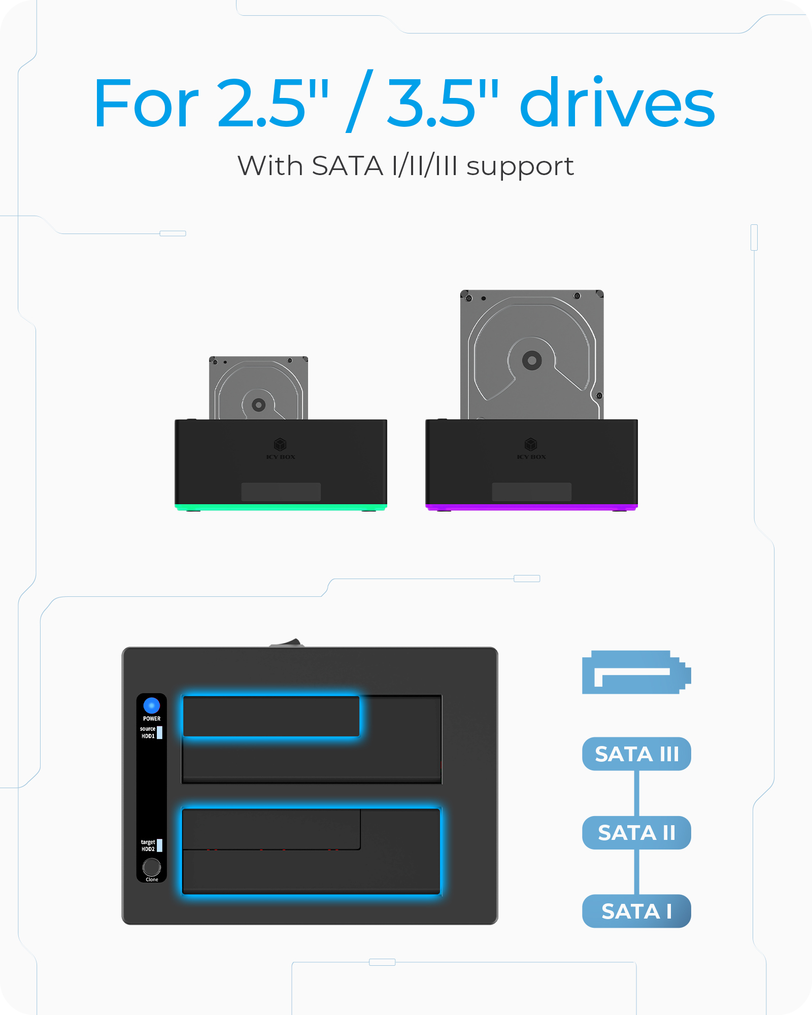 ICY BOX IB-127CL-U3 USB 3.2 Gen 1 (3.1 Gen 1) Type-B Black – image 4