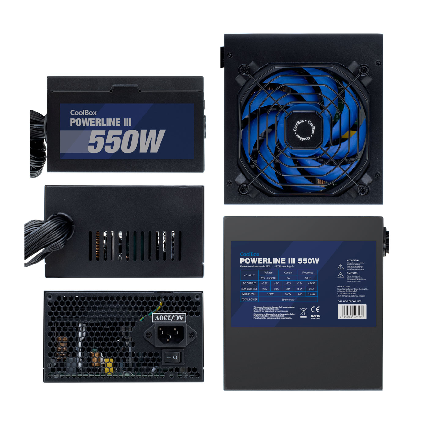 CoolBox COO-FAPW3-550 power supply unit – image 3