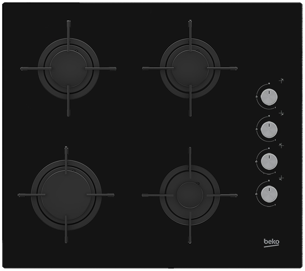 Beko HILG64120S piano cottura Nero Da incasso 60 cm Gas 4 Fornello(i)