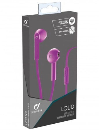 Cellularline LOUDVE headphones/headset Wired In-ear Purple – image 2