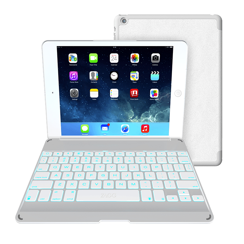 ZAGG BZKFHFWHLIT105 mobile device keyboard White