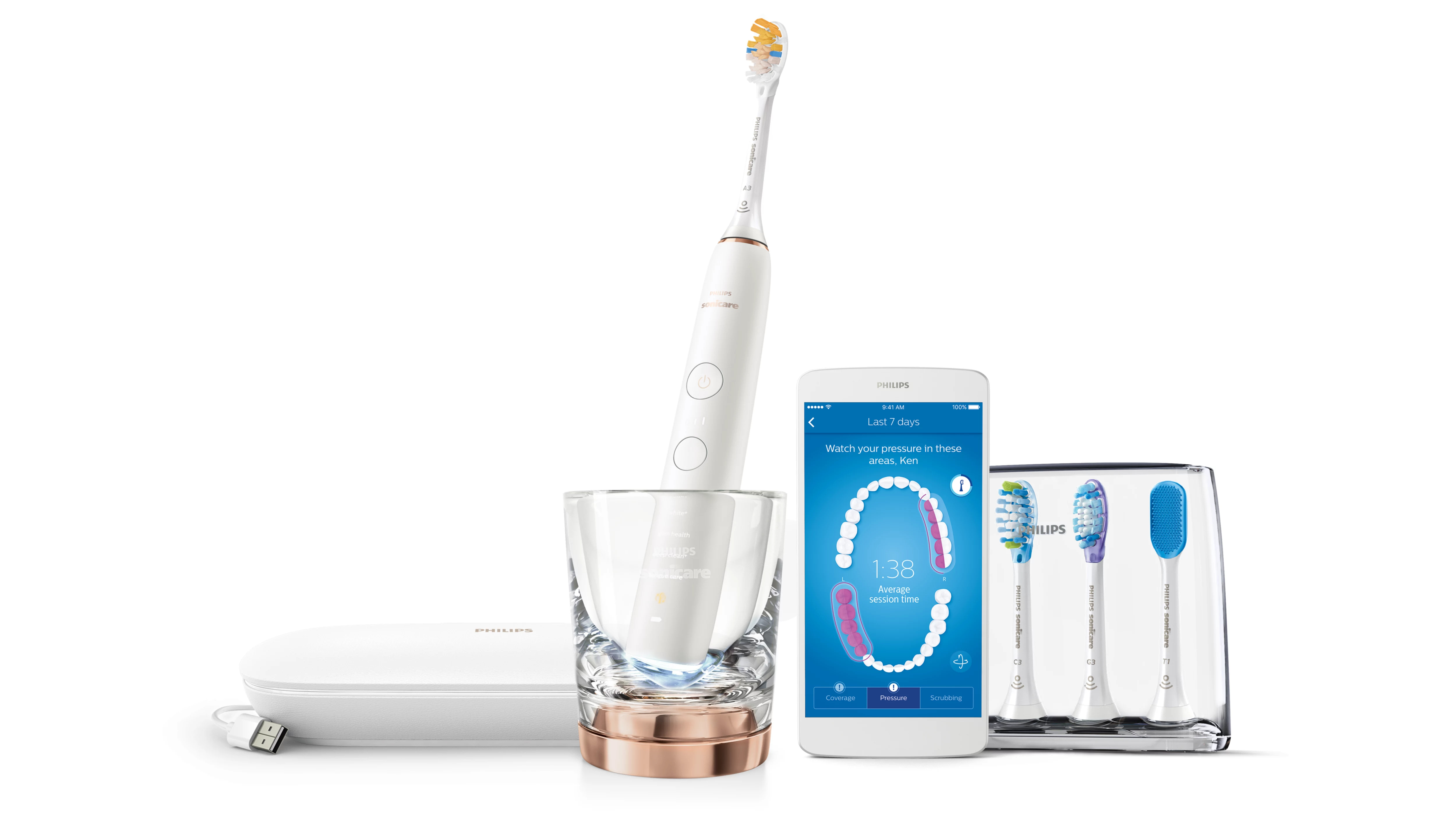 Philips HX9924/67 Sonic Elektrikli Diş Fırçası, Gül Altın/Beyaz