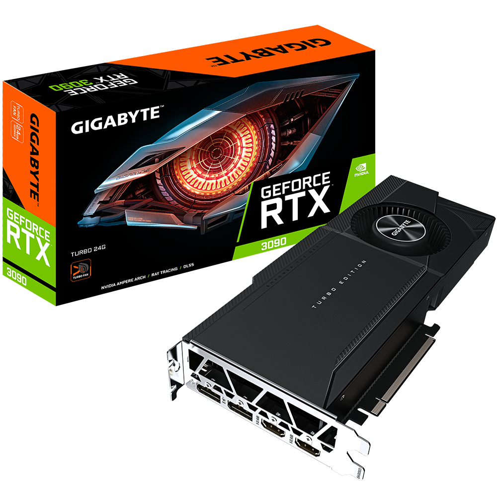 GIGABYTE GV-N3090TURBO-24GD graphics card NVIDIA GeForce RTX 3090 – image 1