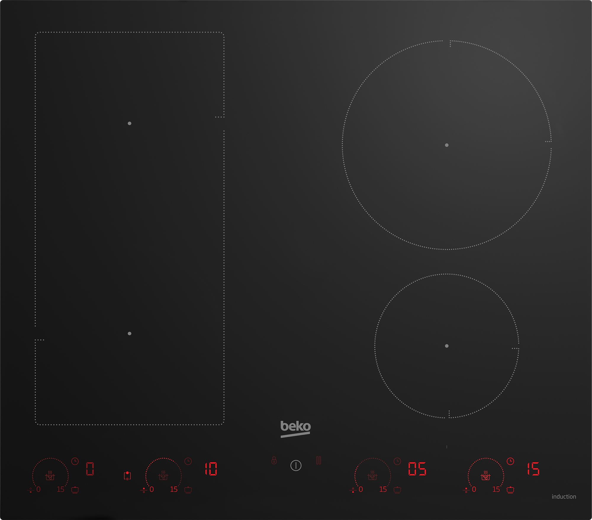 Beko HII64820UFT 60cm Induction Hob with IndyFlex – image 1