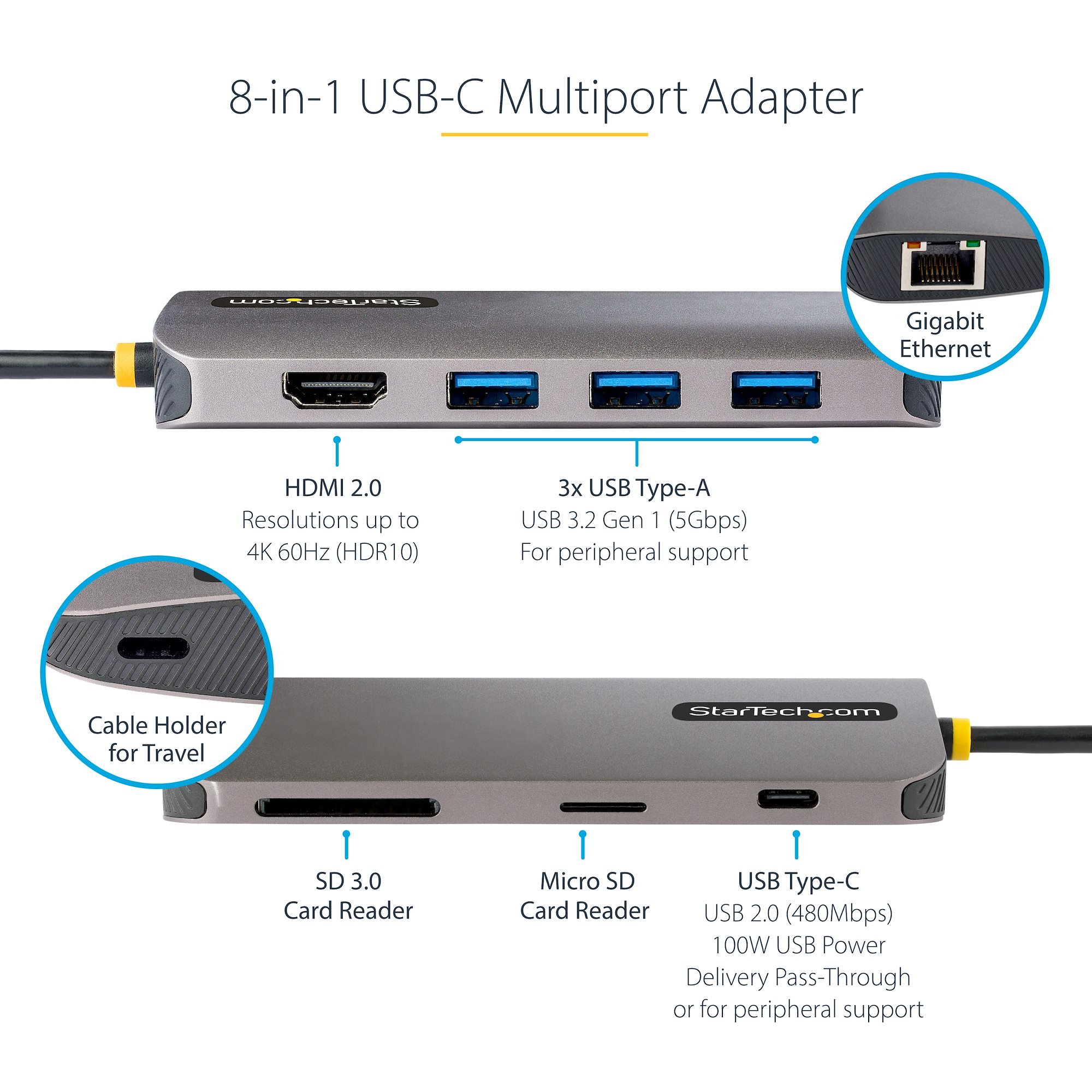 StarTech.com 24-Pack USB C Multiport Adapter, 4K – image 6