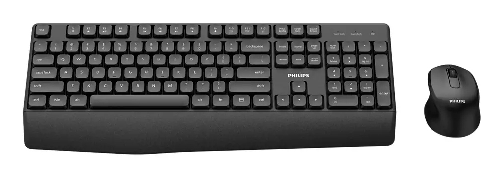 Philips 3000 series SPT6348B/15 keyboard Mouse included Home/Office RF Wireless Black – image 5