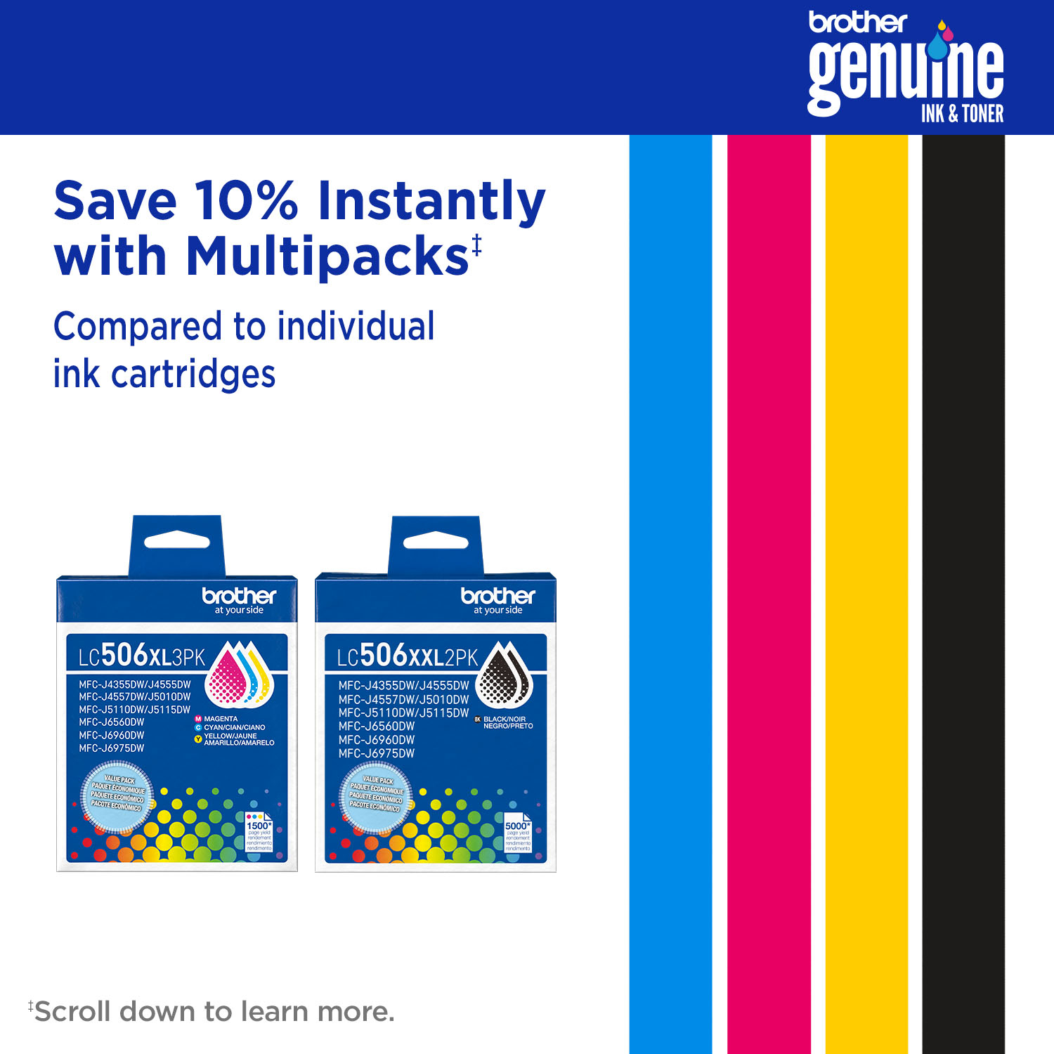 Brother LC506XL3PKS ink cartridge 3 pc(s) Original High (XL) Yield Cyan, Magenta, Yellow – image 8