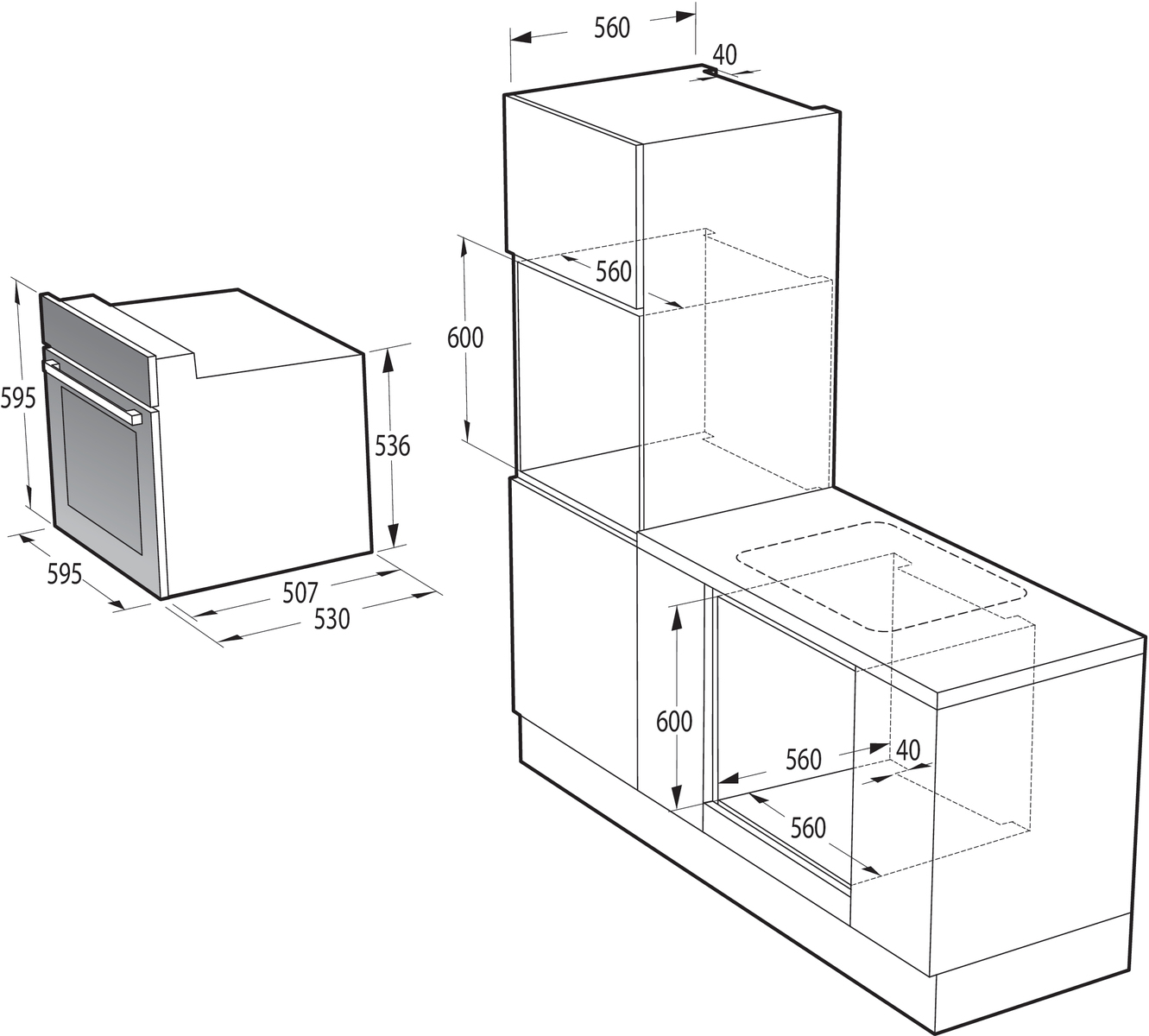 Gorenje BOA6735AO1BGOT — vue 1 sur 2