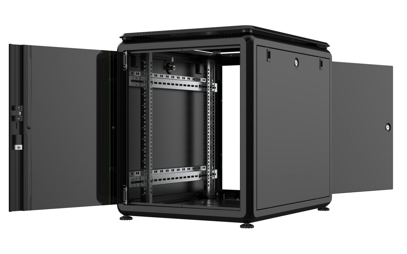 Lanview RDL12U68BL rack cabinet 12U Freestanding rack Black – image 2
