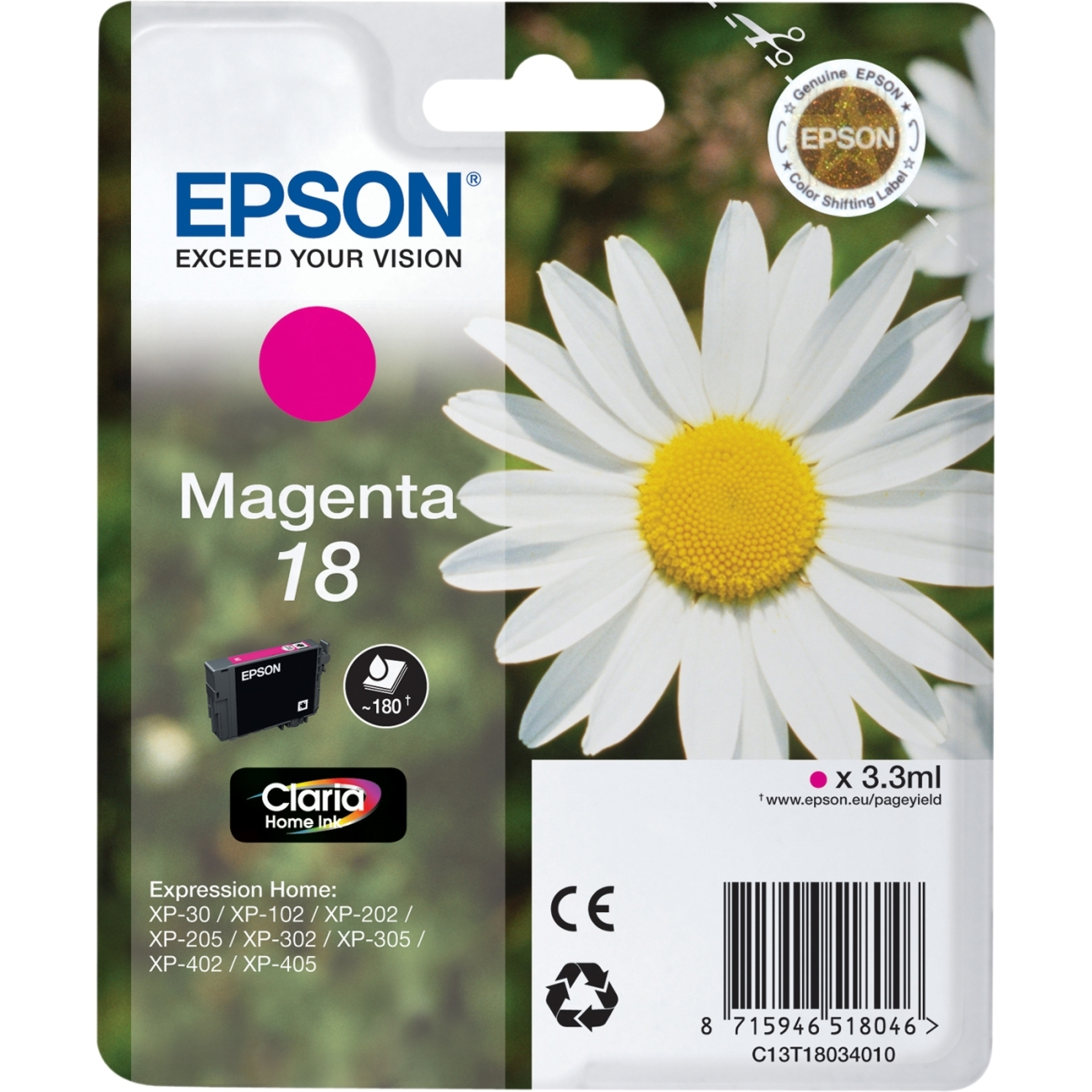 Epson Daisy Singlepack Magenta 18 Claria Home Ink – image 1