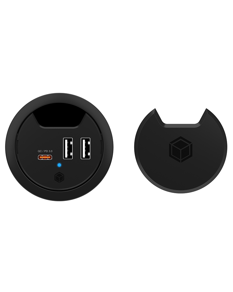 ICY BOX In-Desk USB Charger with Power Delivery & Quick Charge – image 4