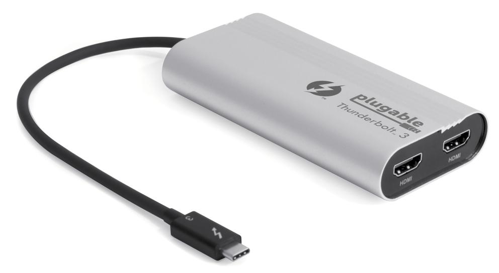 Plugable Technologies TBT3-HDMI2X-83 USB graphics adapter – image 1