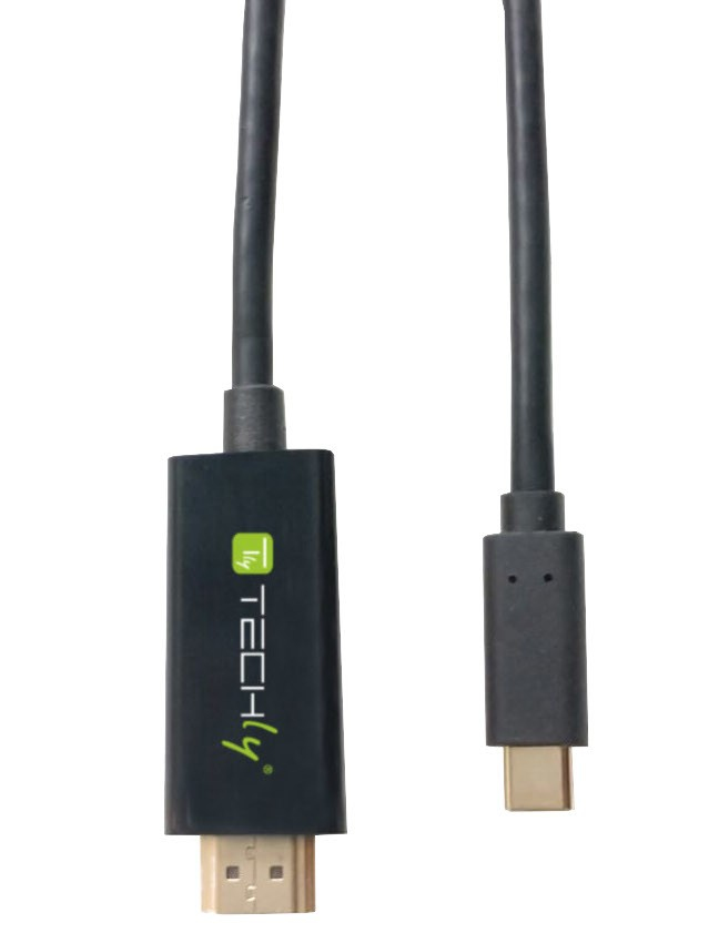 Techly IADAP-USBC-HDMI2TY USB-grafikadapter 3840 x 2160 pixlar Svart