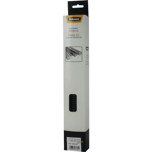 Fellowes Espirales metálicas negras 16 mm Pack 25 Uds