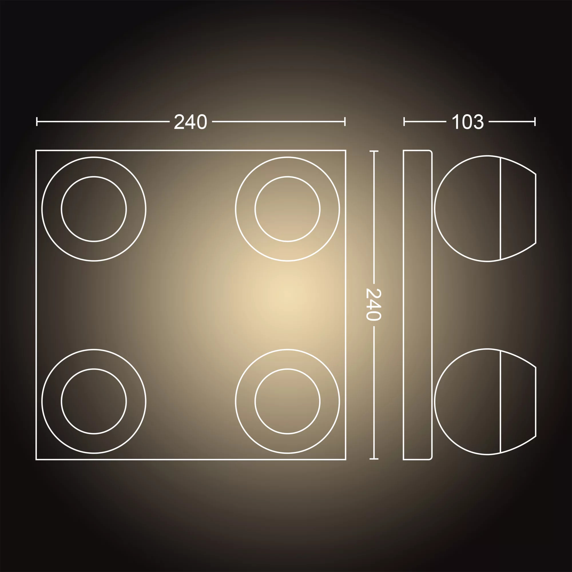 Philips by Signify Philips Hue White ambience Buckram quadruple spotlight – image 5